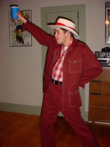 Richard in cowboy disco pose