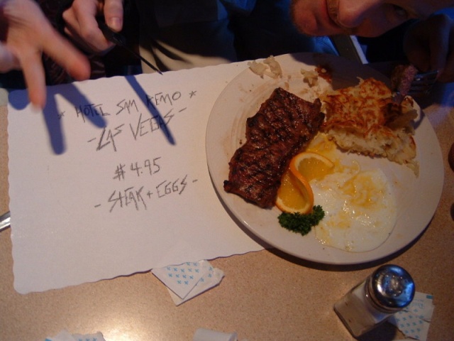 Best/cheapest breakfast in Vegas $4.95